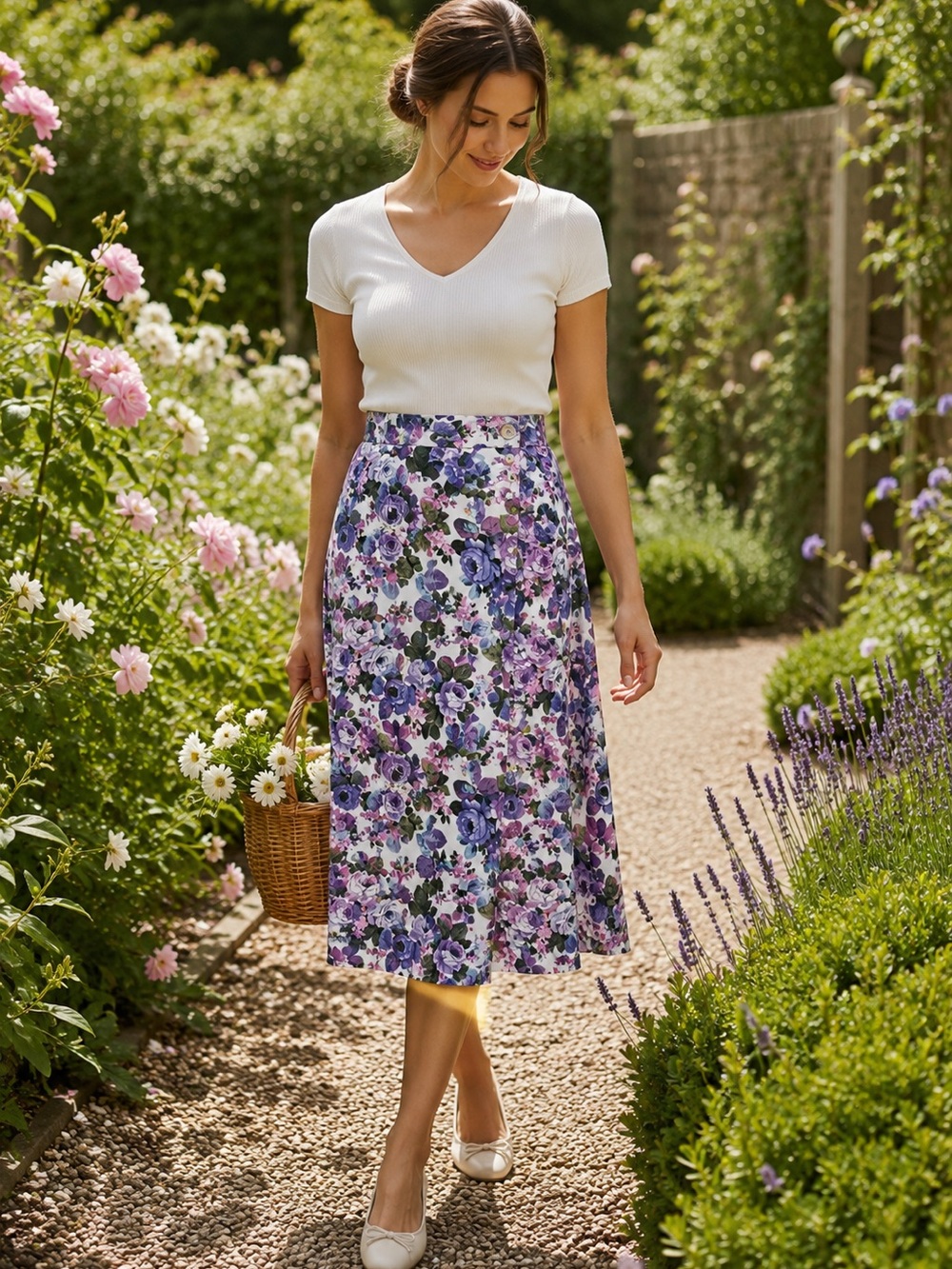 True Vintage Floral Women's Skirt